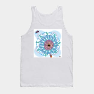 Blue Flower Tank Top